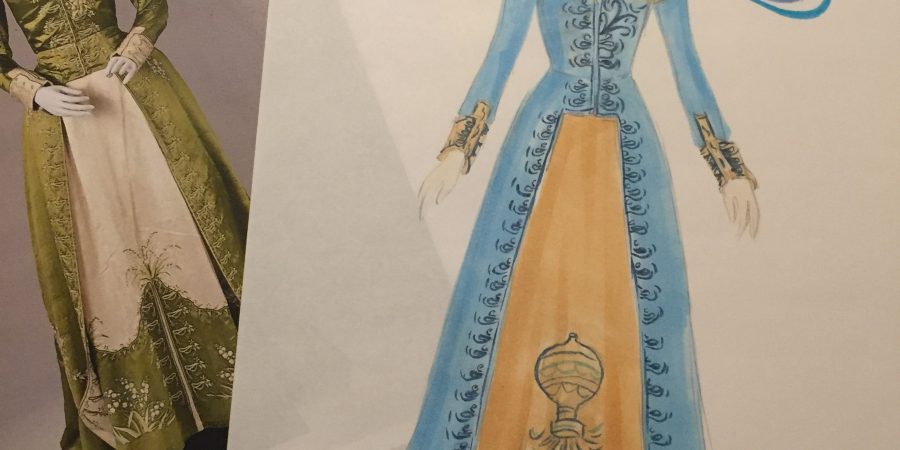 sketch of the montgolfière dress