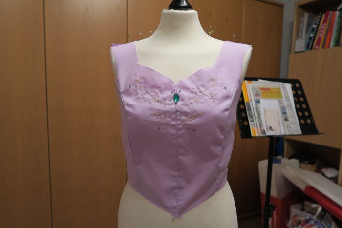 first look at the bodice of the casual disney dress
