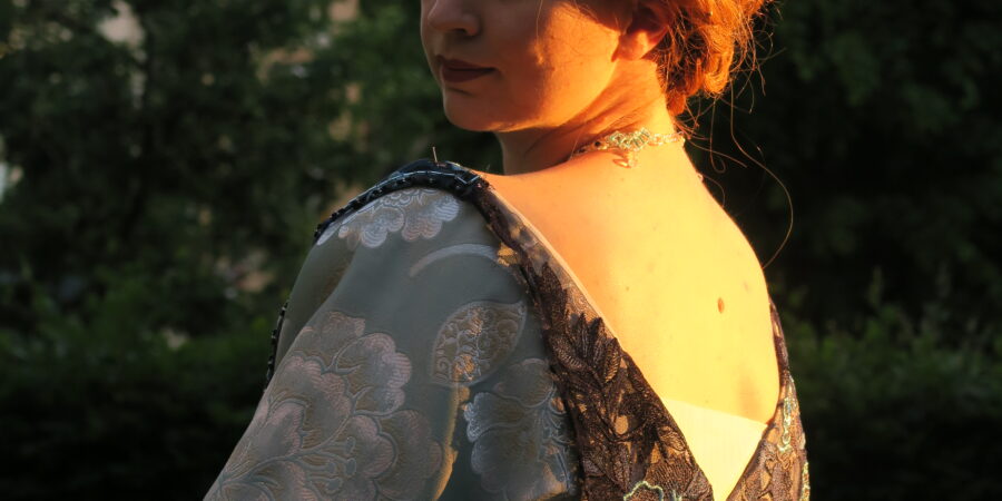 back view me in my 1910s dress
