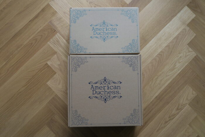 The shoeboxes of my new american duchess shoes